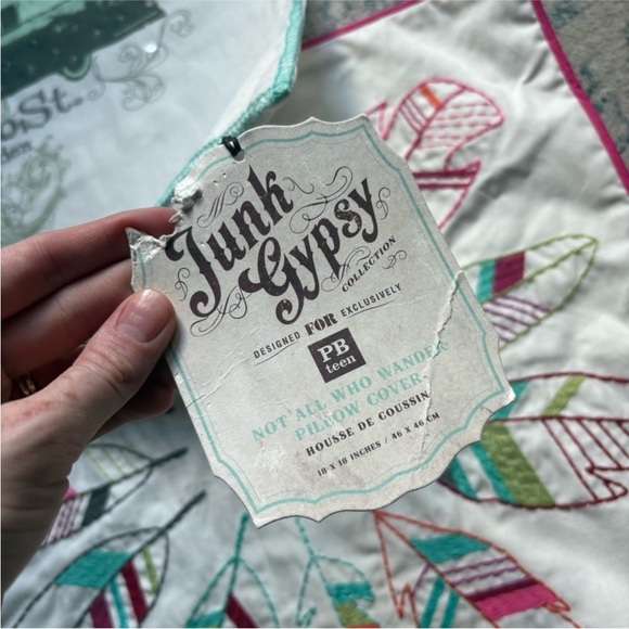 NEW Pottery Barn Kids Junk Gypsy Lot of 2 Pillow Cases Shams Boho Teenager Room - Picture 5 of 7
